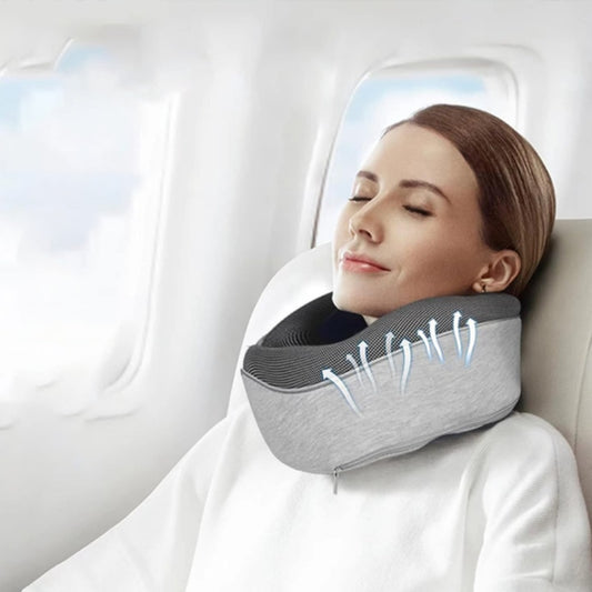 CloudPillow™ - Ultra-Soft, Ergonomic Support for Airplane & Road Trips