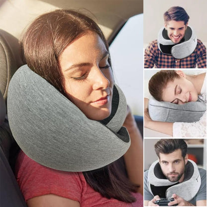 CloudPillow™ - Ultra-Soft, Ergonomic Support for Airplane & Road Trips