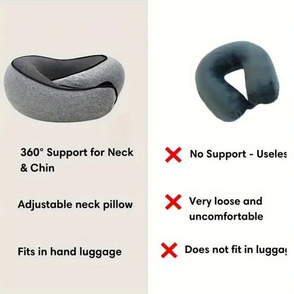 CloudPillow™ - Ultra-Soft, Ergonomic Support for Airplane & Road Trips